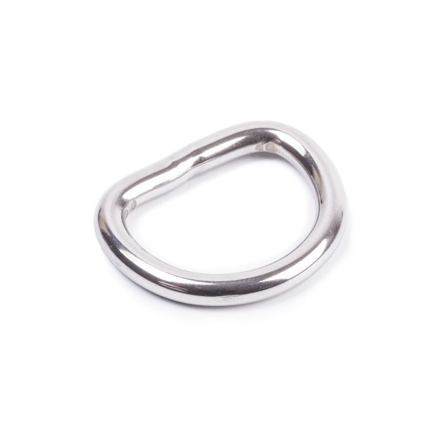 Sattler Halbring / D-Ring aus Edelstahl geschweißt, poliert, 3x17mm