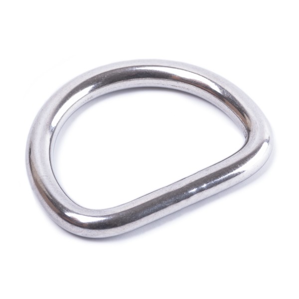 Sattler Halbring / D-Ring aus Metall - Edelstahl geschweißt, poliert 4x25mm