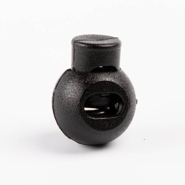 Kugel-Kordelstopper "PICKUP/P" aus Nylon mit Metallfeder für 3-5mm Kordel
