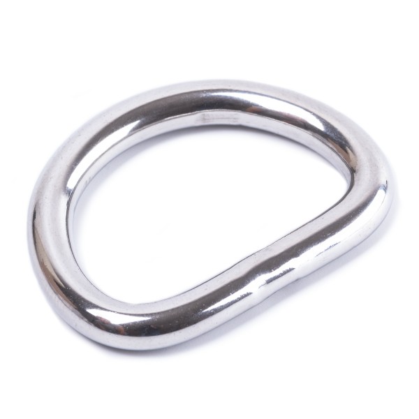 Sattler Halbring / D-Ring aus Metall - Edelstahl geschweißt, poliert 5x28mm