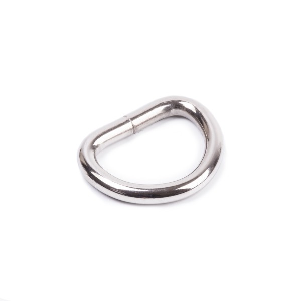 Sattler Halbring / D-Ring aus Stahl-vernickelt, geschweißt 3x14mm