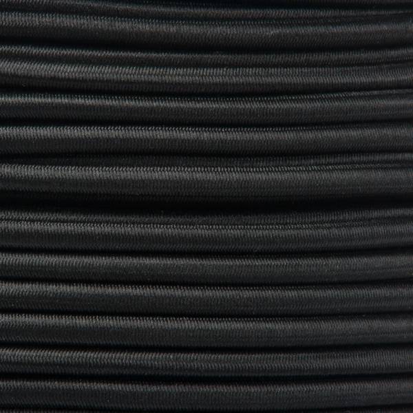 Gummikordel - Hutgummi - Rundgummi, hochwertig, extra-stark in 4mm, schwarz