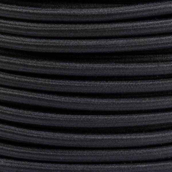 Gummikordel - Expanderseil - Rundgummi, Gummiseil, extra-stark in 5mm, schwarz